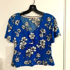 Blue Floral Top